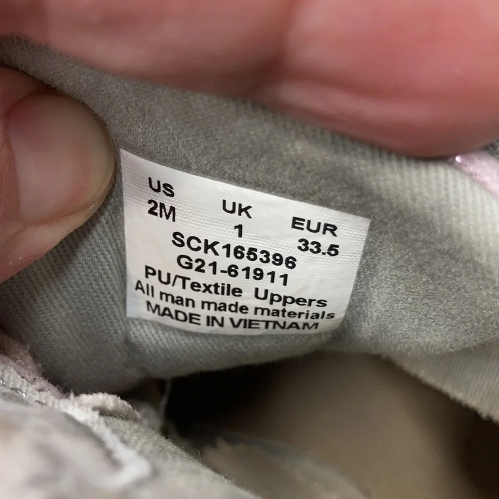 Sperry lace up Duck‎ Boots pink silver gray size 2 youth